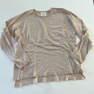 Tan Nude Zara Girls Sweater with Zip Detail, size 13-14